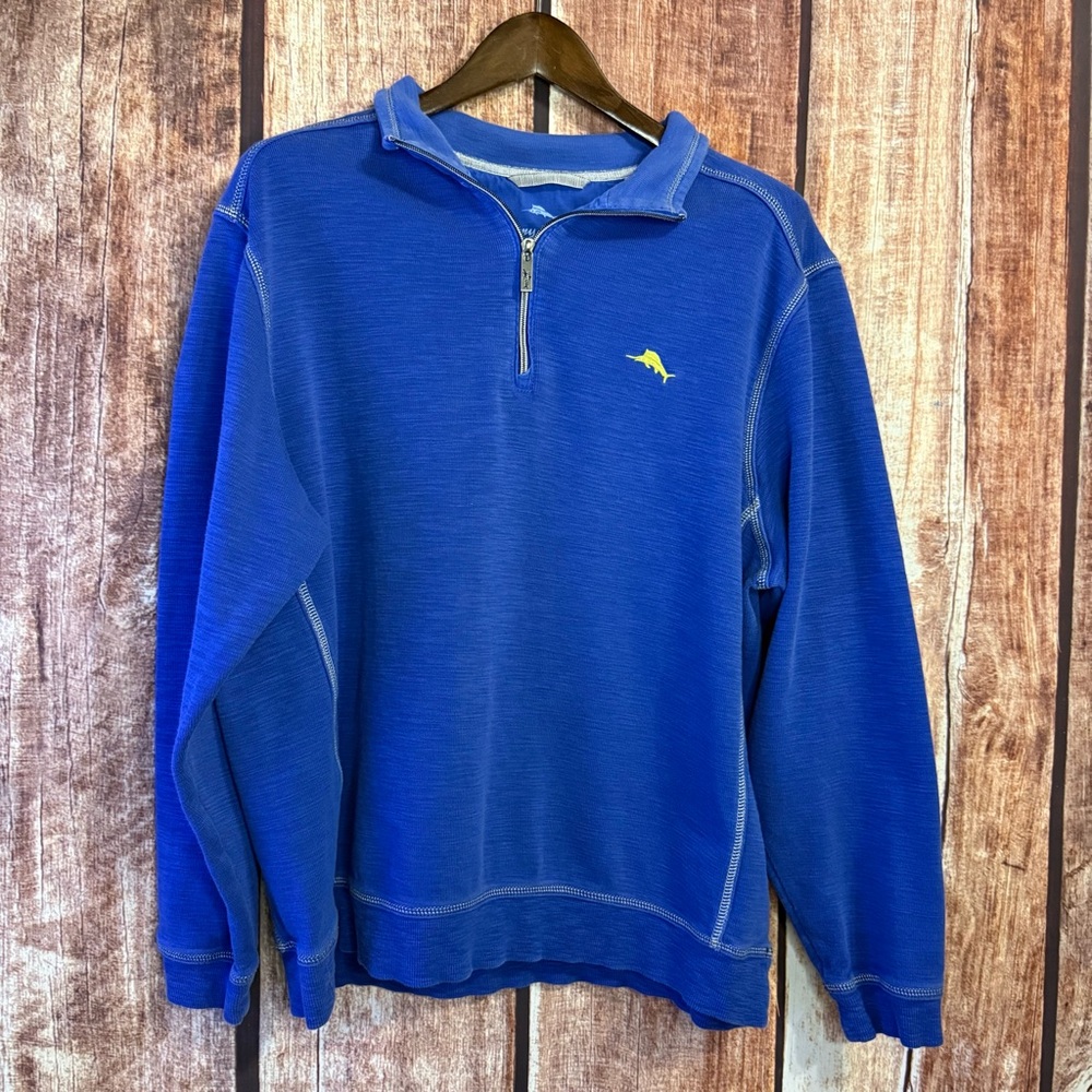 Tommy Bahama Blue Zip-Up pullover
